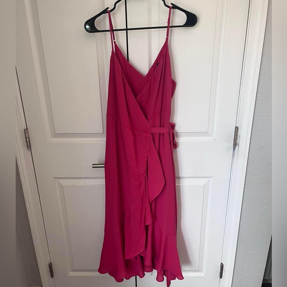 Lulus Midi Wrap Dress, size large.